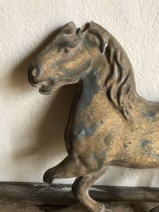 FOLKY Old Antique Tin Horse Weathervane Fragment Old Paint Folk Art AAFA 4