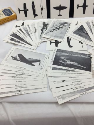 Plane Packet Flash Cards Vintage World War II WW - 2 COMPLETE Cards Are Pristine 12