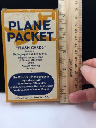 Plane Packet Flash Cards Vintage World War II WW - 2 COMPLETE Cards Are Pristine 2
