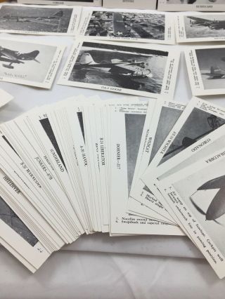 Plane Packet Flash Cards Vintage World War II WW - 2 COMPLETE Cards Are Pristine 8