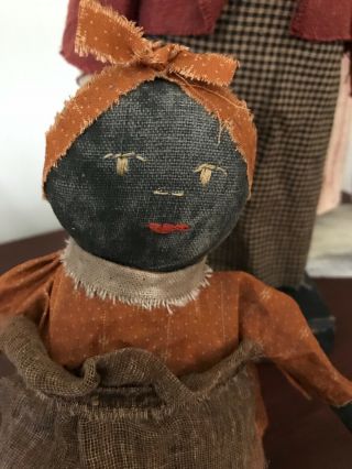 Primitive Early Style Handmade Black Bottle Doll 2