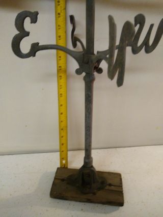 Vintage Cast Aluminum Rooster Weather vane 3