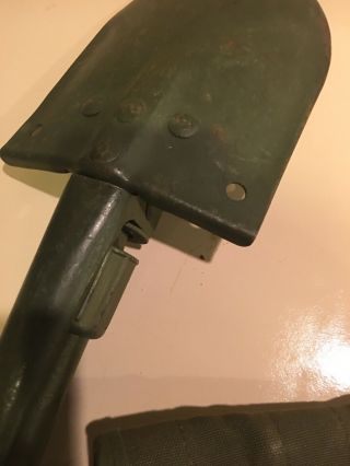 Vintage US Ames 1965 Military Folding Shovel Pick Trench Tool - Vietnam War cover 6