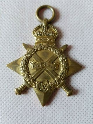 Antique Ww1 1914 - 15 Mons Star Medal Low Number 2649 Can: A.  M.  C.  World War 1