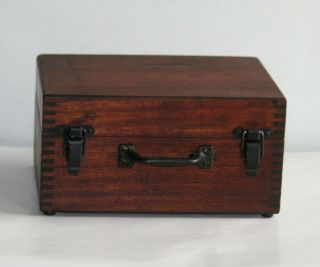 Vintage GEOPHONE LEAK DETECTOR,  with Wood Carrying Case, 12