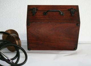 Vintage GEOPHONE LEAK DETECTOR,  with Wood Carrying Case, 7