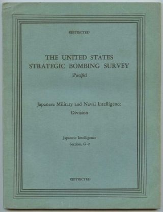 Wwii 1946 Military Book Strategic Bombing Survey Pacific Japanese Intelligence