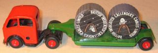 Tri - Ang Minic Clockwork No 73m Articulated Cable Lorry Red & Green
