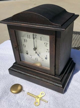 1910 ' s Antique Seth Thomas Mantel Shelf Bracket Clock Correctly 3