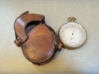 Antique Short & Mason Compensated Barometer With Leather Case