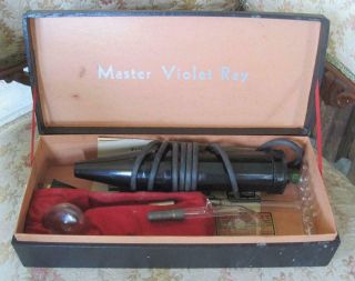 Vintage Master Violet Ray Set With Operating Instructions