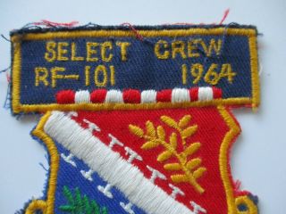 Vietnam U.  S.  Select Crew RF - 101 1964 66th TAC Recon WG Air Force Patch 2