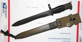 Spanish C.  E.  T.  M.  E.  Fr - 7 Fr - 8 M1964 M1969 Machete Bayonet Knife W/ Green Sheath