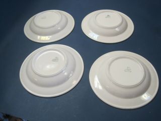 4 Vintage US Navy Officer Mess Soup Bowls w Blue Fouled Anchor by Shenango China 8