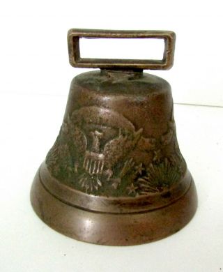 Rare Antique Brass Civil War Camel Corps/brigade Eagle Bell.  4 "