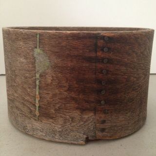 Vintage Antique Primitive Wooden Pantry Box & Wood Bucket 8