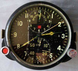 Military Aviation Clock Chronograph Achs - 1,  Mig - 29,  Helicopter Mi - 8