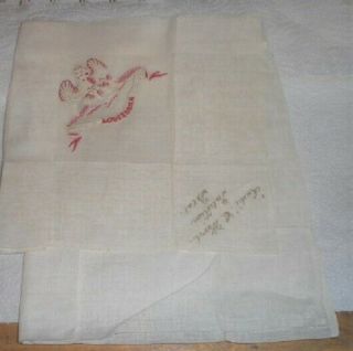 Civil War Louisiana signed handkerchief Ludie C Word Palestine Texas 2