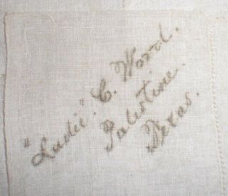 Civil War Louisiana signed handkerchief Ludie C Word Palestine Texas 5