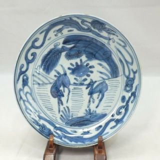 F647: Real Old Chinese Fine Blue - And - White Porcelain Plate Called Kosometsuke