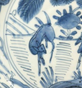 F647: Real old Chinese fine blue - and - white porcelain plate called KOSOMETSUKE 3