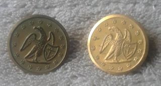 2 Civil War Naval Buttons Absolutely Flawless And Highly Desirable To Collectors