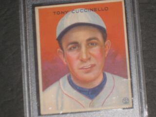 1933 Goudey TONY CUCCINELLO Baseball Card 99 PSA 5 EX Brooklyn Dodgers 3