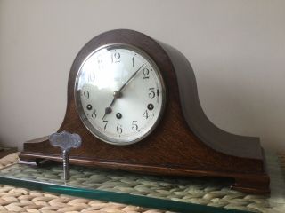 Fabulous Oak Cased Garrard ‘savoy’ Westminster Chiming Mantel Clock Full Service