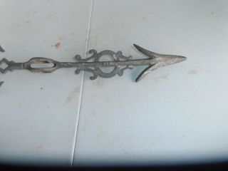 Vintage Weathervane Lightning Rod Glass Tailed Arrow 3