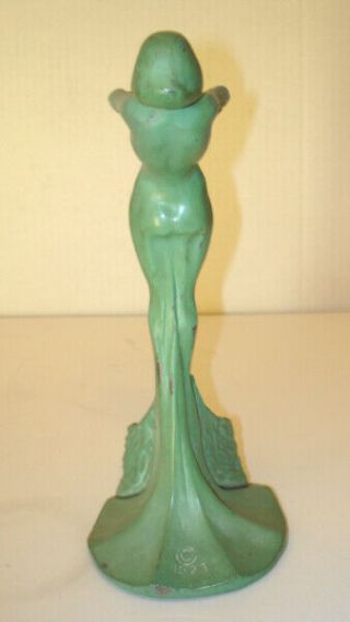 RARE Early 1920s FRANKART Nude Lady Art Deco Flower Vase or Flower Frog 4