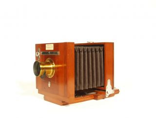 Tiny,  1890 Rochester Optical 4 x 5 Wood Tailboard Camera Outfit 3