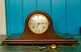 Antique Ansonia Clock Co Precisia 4 Tabour Mantle Clock 8 Day