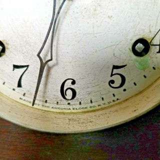 Antique Ansonia Clock Co PRECISIA 4 Tabour Mantle Clock 8 Day 4