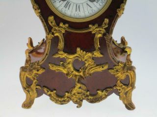 Large Antique 19th Century Faux Tortoiseshell Ormolu Mantel Clock Circa 1880 4