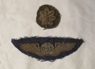 Two Wwi & Wwii - Major & Officer - Bullion Patches - - World War