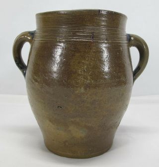 Antique C 1790 Or Earlier Colonial Era American Ny Manhattan Stoneware Jar Yqz
