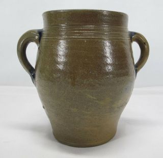 Antique c 1790 or Earlier Colonial Era American NY Manhattan Stoneware Jar yqz 6