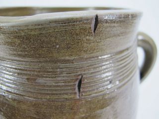Antique c 1790 or Earlier Colonial Era American NY Manhattan Stoneware Jar yqz 9