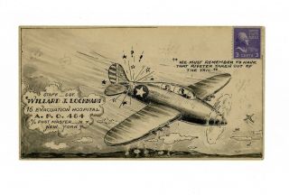Hand - Drawn Cover Envelope World War Ii Soldier