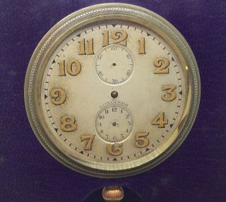 Fantastic Antique Vintage Longines Traveling Clock In Case