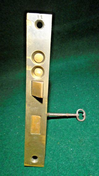 Penn 5561 Push Button Brass Entry Mortise Lock W/key 7 " Faceplate (11104)