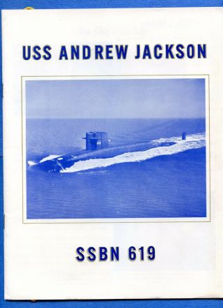 Submarine Uss Andrew Jackson Ssbn 619 Commissioning Navy Ceremony Program