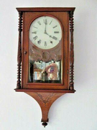 A American Mahogany Chiming Wall Clock