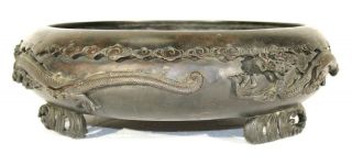 Antique Japanese Bronze Bowl Censer - MARK 3