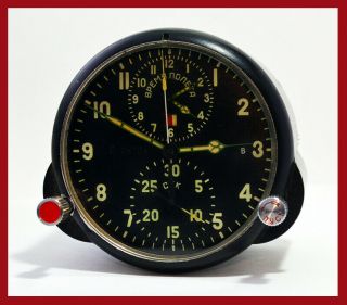 Achs - 1m Soviet Aircraft Military Clock Ussr Mig Chronograph 26j Bargain