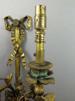 Antique Early 20th Century Louis XVI Style Ormolu Acanthus Wall Sconce 9
