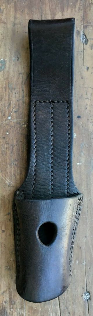 Antique Leather Frog Bayonet For Mauser 1891 Rifle In Argentine Forces