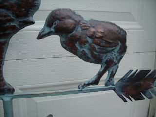 Chicken Weathervane Copper Finish Chic Weather Vane Not Rooster Hand Crafted 4