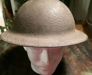 Us 1917 Brodie Helmet Ww1 With Liner