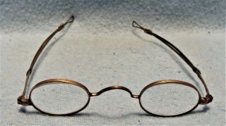 Antique Adjustable Ear Piece Spectacles / Eye Glasses Marked 14